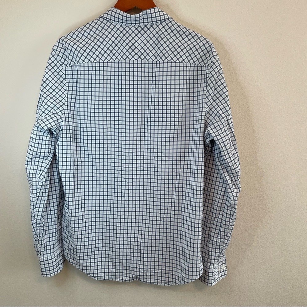 Original Penguin Blue Plaid Heritage Slim Fit Stretch Button Down - Picture 2 of 4